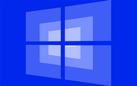 Download Wallpapers 4k Windows 10 Blue Logo Minimalis