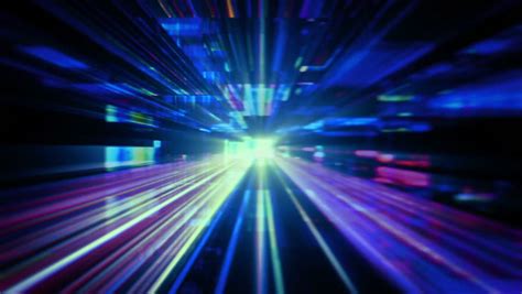 Futuristic Digital Technology Abstraction Streaming Light Stock Footage