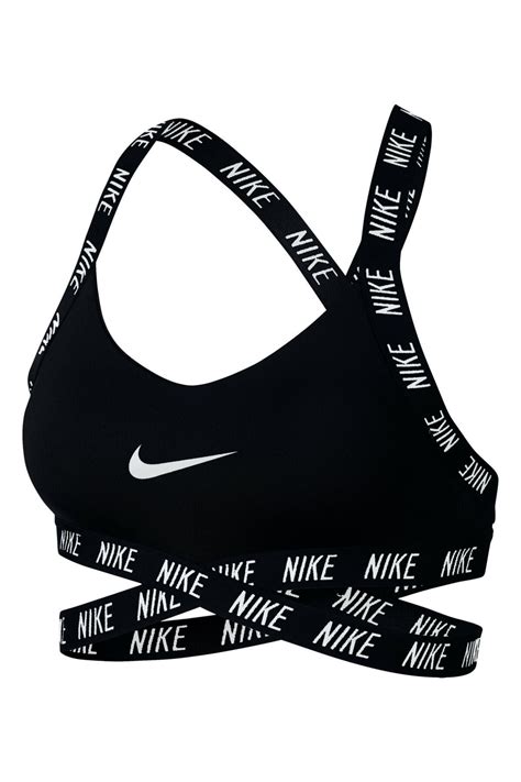 We just can't survive without them. Nike Synthetic Dri-fit Indy Logo Sports Bra in Black/Black ...