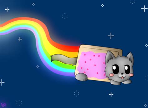 Colour Rainbow And космос Image Nyan Cat Cats And Kittens Anime Wolf