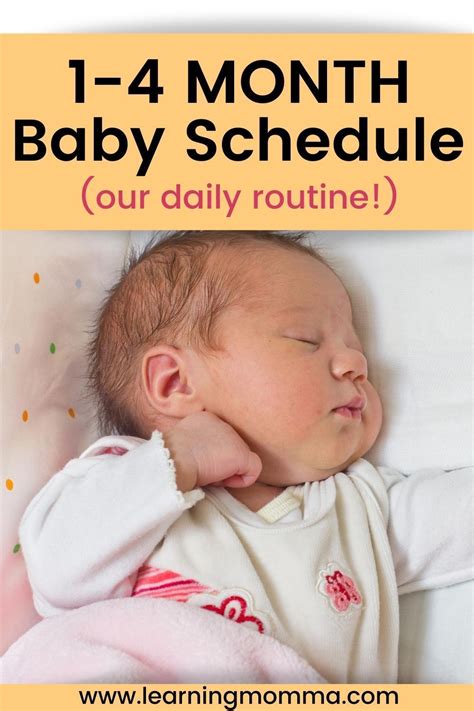1 4 Month Baby Schedule Sleeping Eating Routine Artofit