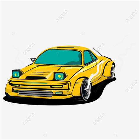 Yellow Japan Sport Car Sports Car Car Illustration Car Vector Png