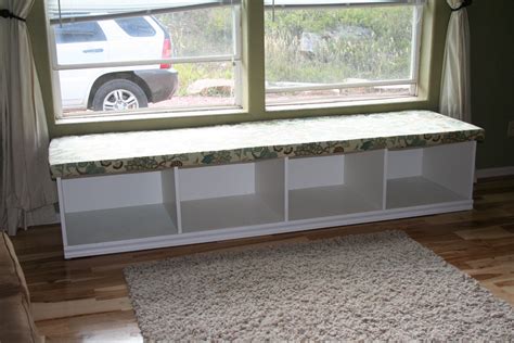 By connecting the desk, window seat, and storage centers, the small setup is perfect for multitasking. Ana White | Window seat with storage - DIY Projects
