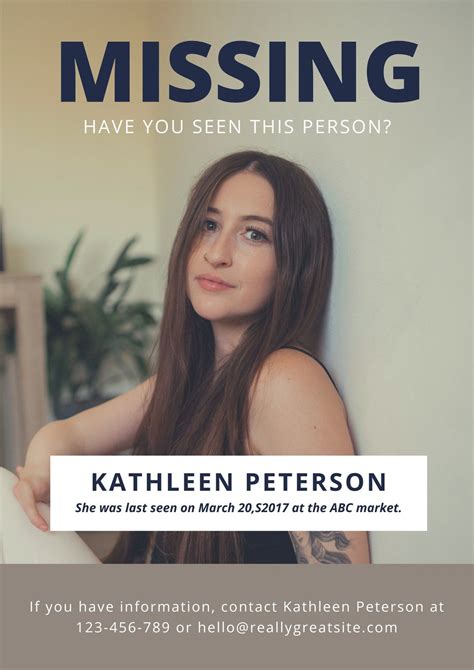 missing person flyer template free