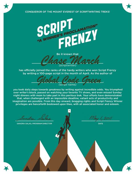 Another Victorious Script Frenzy Chase March