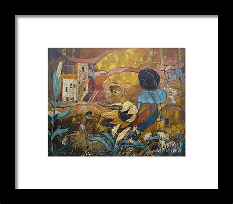 Framed Print From The Fine Art Painting Cliff Dwellers By Avonelle