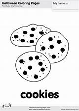 Coloring Cookies Cookie Took Colouring Simple Super Halloween Supersimple Printables Christmas sketch template