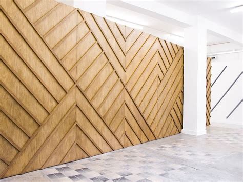 Geometric Timber Wall Design Timber Walls Wall