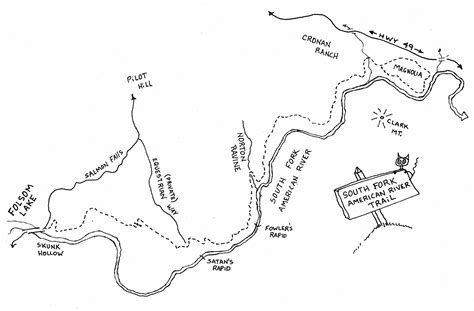 South Fork Map American River Trail This Trail Provides A Vital Link
