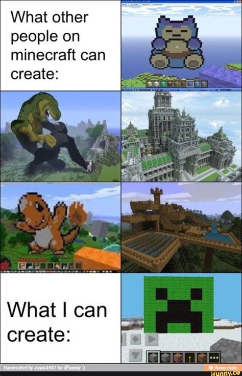 what other people on minecraft can what i can create ifunny minecraft jokes minecraft