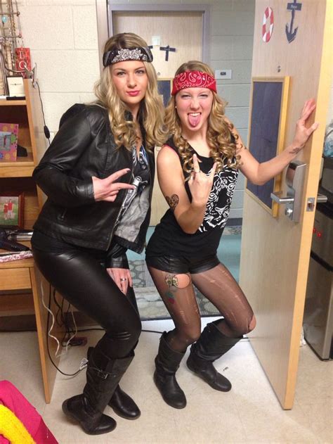 Halloween Costume Biker Chicks Disfraces Rockeros Disfraces