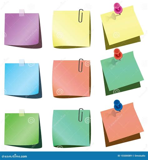 Paper Notes Stock Vector Illustration Of Copy Color