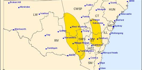 Severe Thunderstorm Warning Issued For Parts Of The Riverina Including
