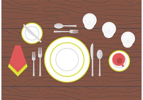 Dinner Table Setting Download Free Vector Art Stock Graphics And Images