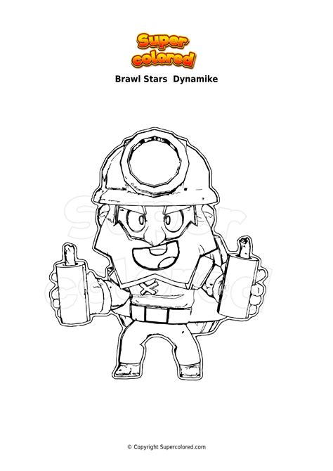 Coloring Page Brawl Stars Dynamike