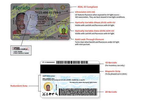 The new florida driver license and id card allows for the identification of sexual predators and sexual offenders with a blue identifier on the bottom right of florida state seal; Florida driver's licenses and identification cards getting ...
