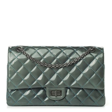 Chanel Patent Quilted 255 Reissue 226 Flap Blue 872281 Fashionphile