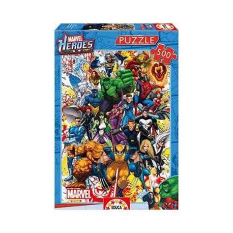Puzzles Y Educativos Educa Borras Comprar 500 Héroes Marvel Betwixxt