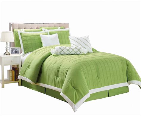 Green And White Comforter Sets Twin Bunk Beds For Boys