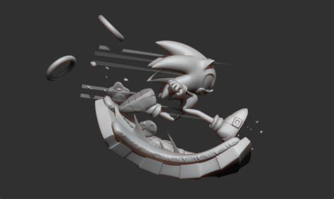 Sonic The Hedgehog Lightning Fast 3d Model 3d Printable Cgtrader