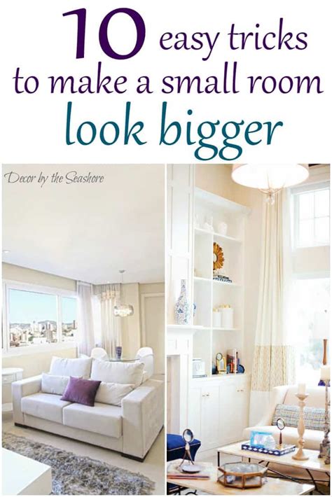 It makes a small room appear airy and welcoming. How to Make a Small Room Look Bigger - Decor by the Seashore