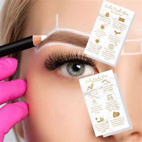 Ombre Powder Brow Aftercare Instruction Cards Physical Etsy