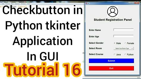 Checkbutton In Python Tkinter Tutorial 16 Youtube