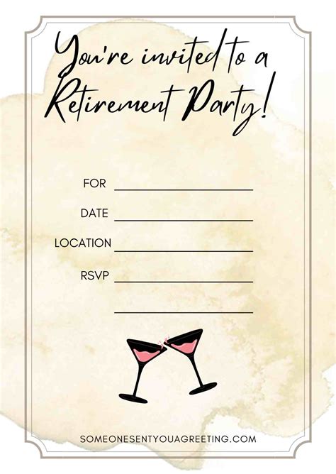 Retirement Party Invitation Wording Examples Someone Sent You A