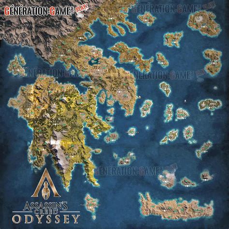 Wiki Assassins Creed Odyssey la carte du monde entière et détaillée du