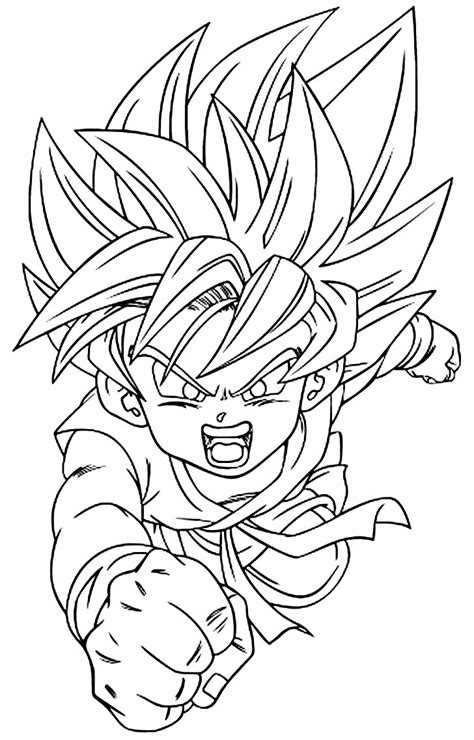 Desenhos Para Colorir De Goku Como Fazer Em Casa