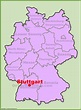 Stuttgart location on the Germany map - Ontheworldmap.com
