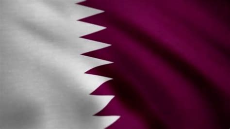 Flag Of Qatar Beautiful 3d Animation Of Qatar Flag In Loop Mode Flag