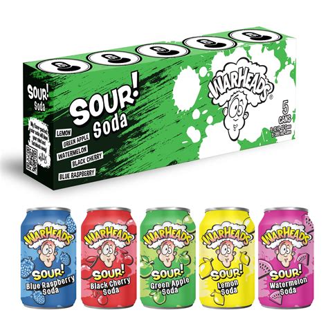 Buy Warheadssoda Sour Fruity Soda With Classic Warheads Flavors Perfectly Balanced Sweet And