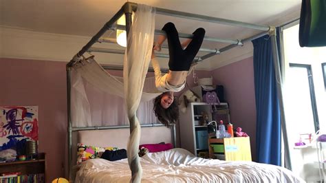 The fastest way to make a design statement is with a dramatic. DIY scaffold 4 poster bed + monkey bars - YouTube
