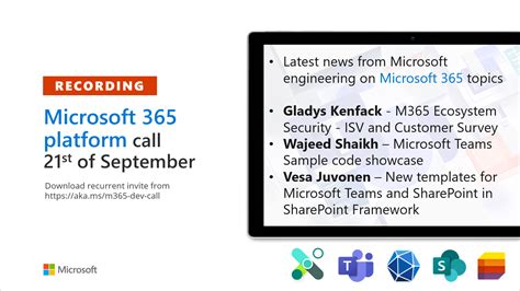 Microsoft 365 Platform Call 21st Of September 2021 Microsoft Tech