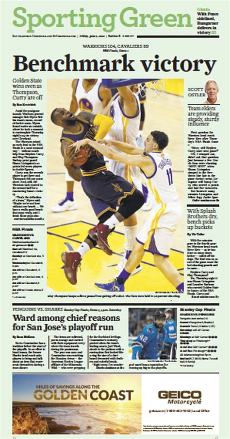 Nba Finals 2016 Newspaper Front Pages From The Plain Dealer And San