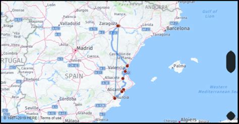Only accurate and useful information is available. What is the distance from Zaragoza Spain to Murcia Spain ...