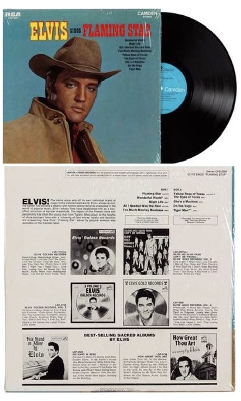 Elvis Presley Stereo Lp “elvis Sings Flaming Star” Cas 2304 Elvis
