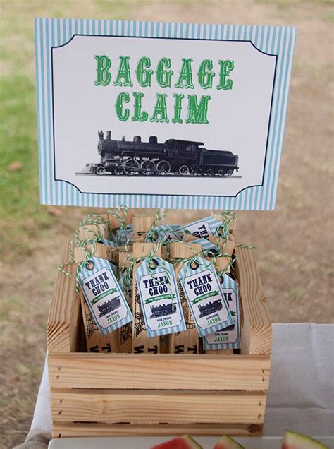 Train Birthday Decorations Baggage Claim Printable Sign Train Party