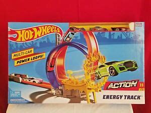 New Hot Wheels Action Energy Track Double Power Loops Track Set Cars