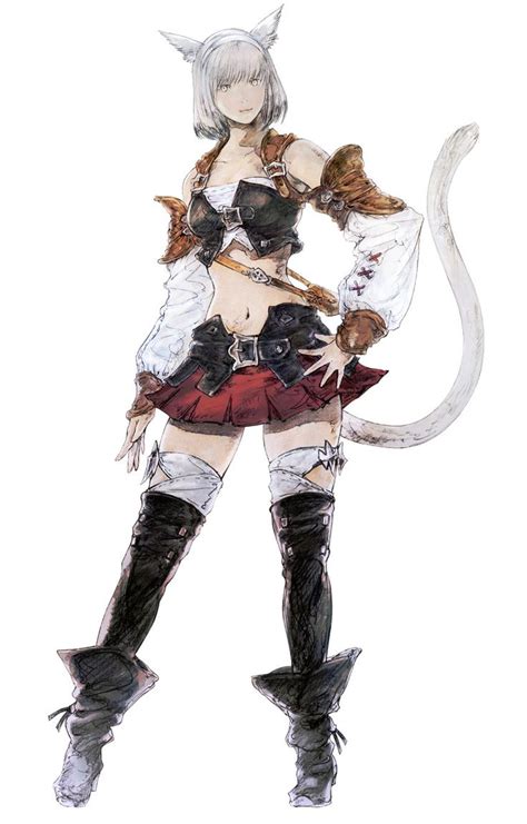Miqo Te Female In Initial Gear Final Fantasy Xiv Final Fantasy Art Final Fantasy Artwork