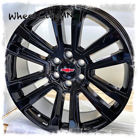22 Inch Gloss Black Wheels Fits Chevy Silverado 1500 Ss Ltz High County