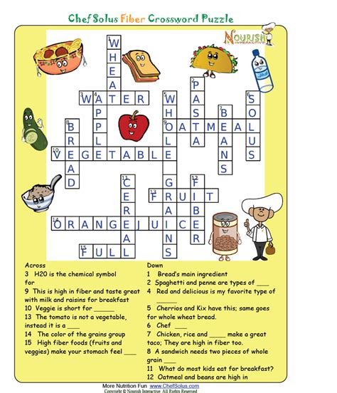 Start studying nutrition (crossword puzzle). Fiber Answer Key | Nutrition activities, Nutrition ...