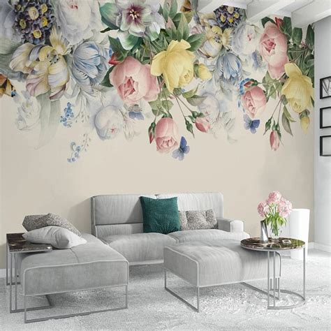 Custom Mural Wallpaper European Style Floral Wallcovering Bvm Home