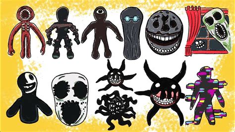 วาดรูป Monsters In Doors Roblox แบบง่ายๆ L How To Draw All Monsters