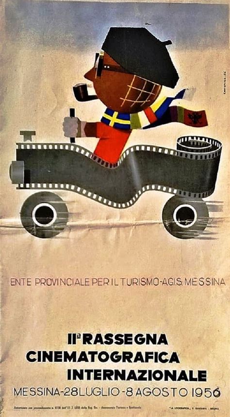 Locandina Pubblicitaria Della Ii Rassegna Cinematografica Internazionale Del 1956 Collezione
