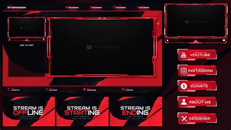 Stream Overlay Template Download Psd Package Behance