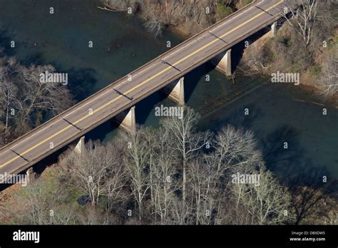 Aerial View Of A Bridge Highway 64 Over The Ocoee River In Eastern