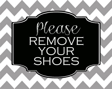 Please Remove Your Shoes Sign Lose The Shoes Printable Etsy