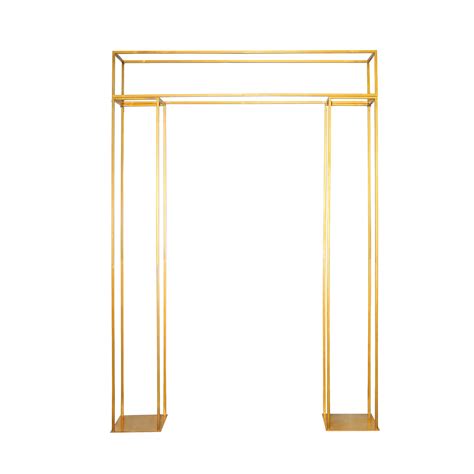 Gold Metal Rectangular Endless Frame Wedding Arch 55ft Wide X 8ft Tall